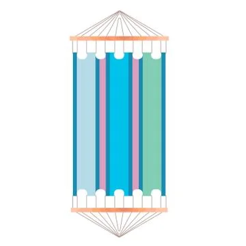 The colorful hammock Stock Illustration