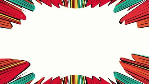 Colorful hand drawn abstract border frame with copy space for text overlay,.. Stock-Footage 342043753