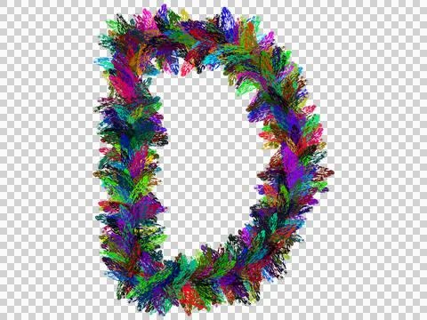 Colorful Hand Drawn Alphabet Letter F Isolated On Transparent Background Stock Illustration