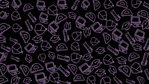 Colorful Hand-drawn Makeup Tools Pattern for Beauty and Fashion Videos Stock Footage 320815904