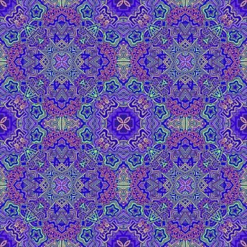 Colorful hand drawn seamless pattern illustration. Illustrazione stock
