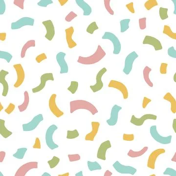 Colorful hand drawn seamless pattern with abstract shapes for modern design 스톡 일러스트