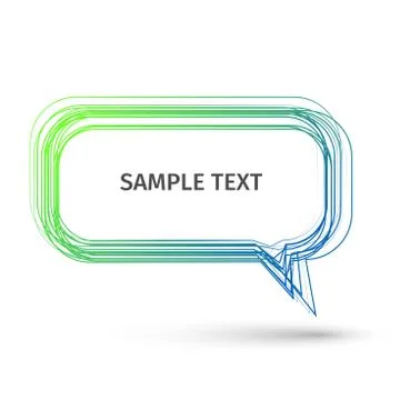 Colorful hand drawn speech bubbles Stock Illustration