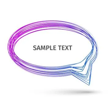 Colorful hand drawn speech bubbles Stock Illustration