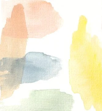 Colorful hand drawn terrazzo pattern in watercolor, white background Stock Illustration