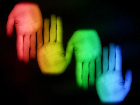 Colorful hand Stock Illustration