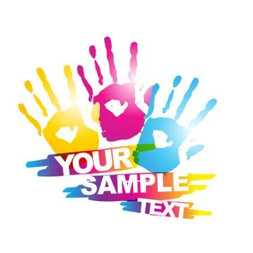 Colorful hand Stock Illustration
