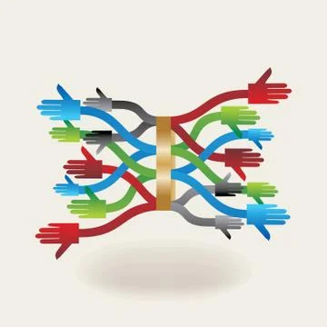 Colorful hand Stock Illustration