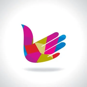 Colorful hand Stock Illustration