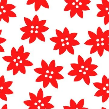 Colorful Hand-painted flower pattern variation Stock Illustration