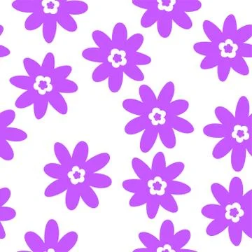 Colorful Hand-painted flower pattern variation Stock Illustration