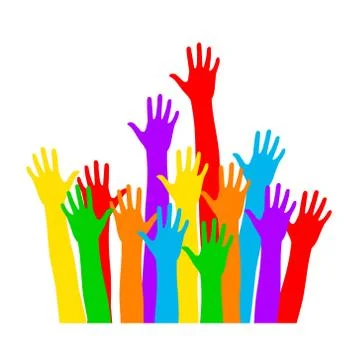 Colorful Hand Up Vector. Stock Illustration