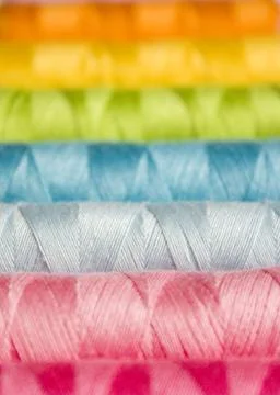 Colorful handicraft threads Stock Photos