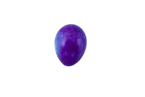 Colorful handmade easter egg isolated on a white background Foto stock