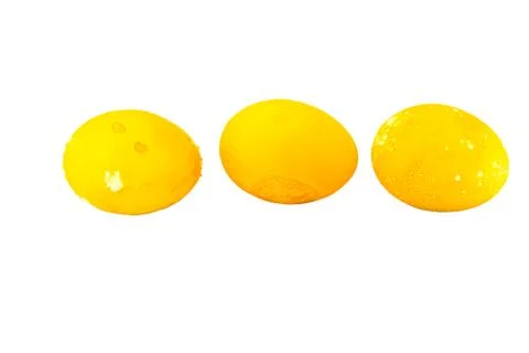 Colorful handmade easter eggs isolated on a white background Stock Photos