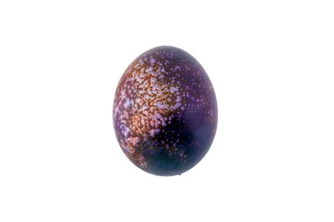 Colorful handmade easter eggs isolated on a white background Stock Photos