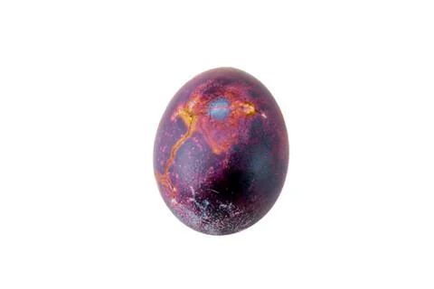 Colorful handmade easter eggs isolated on a white background Stock Photos