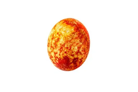Colorful handmade easter eggs isolated on a white background Stock Photos