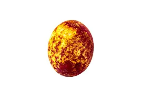 Colorful handmade easter eggs isolated on a white background Stock Photos