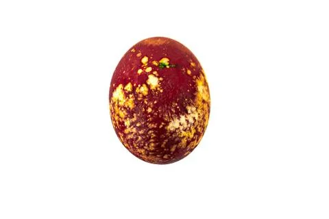 Colorful handmade easter eggs isolated on a white background Stock Photos