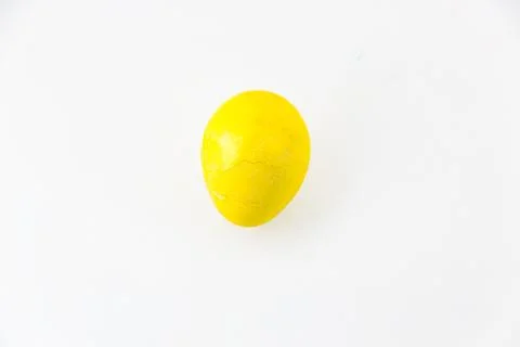 Colorful handmade easter eggs isolated on a white background Stock Photos
