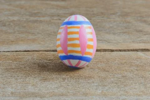 Colorful handmade easter eggs Stock Photos