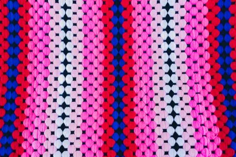 Colorful of handmade hammock.  Pattern Background, these handmad Foto stock