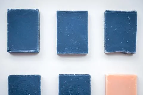 Colorful handmade solid soap bars (zero waste) Stock Photos