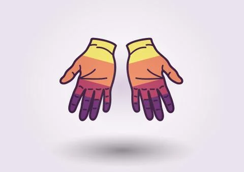 Colorful hands background Stock-Illustration