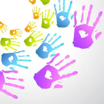 Colorful hands Stock Illustration