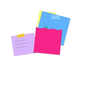 Colorful hanging file folders stack Stock Illustration