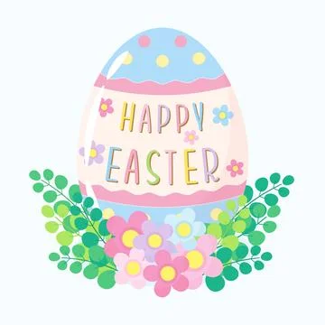 Colorful happy easter egg Stock Illustration
