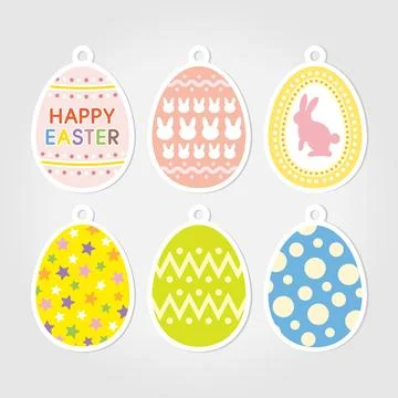 Colorful happy easter eggs and bunny-5 イラスト素材