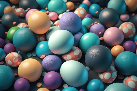 Colorful Happy Easter eggs pattern design. Pastel easter egg closeup. Illustrazione stock
