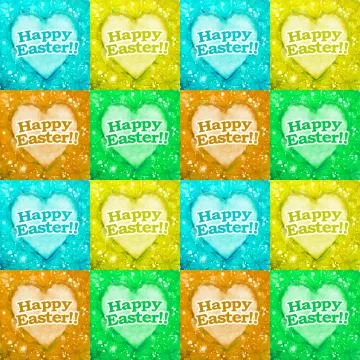 Colorful Happy Easter Theme Pattern 库存插图