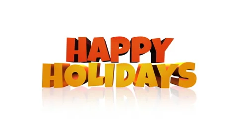 Colorful Happy Holidays cartoon text on ... | Stock Video | Pond5