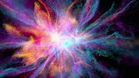 Colorful Haze Is Spreading In Black Space, Abstract 3d Video Stock Footage 246740671