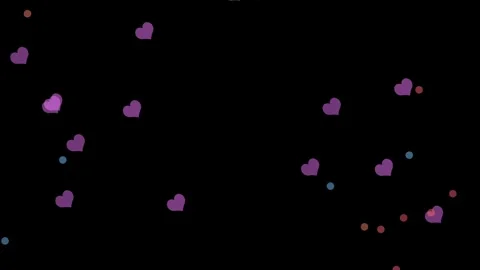 Colorful Heart Circle Particles Falling 4K Loop Overlay Stock-Footage 337816741