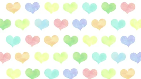 Colorful heart pattern background 動画素材 309258624