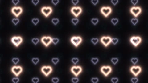 Colorful heart pattern on dark background for creative Stock Footage 338124720