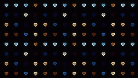 Colorful heart pattern on dark background for festive 動画素材 338333328