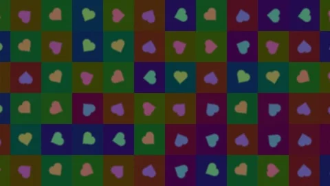 Colorful heart pattern design for festive occasions or 動画素材 338014520