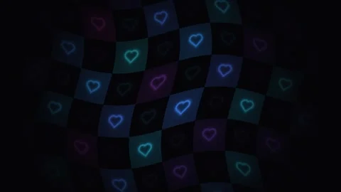 Colorful heart pattern fills the background Stock Footage 338400879