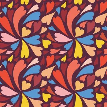 Colorful heart pattern Stock Illustration