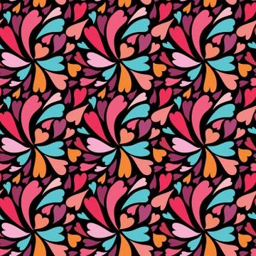 Colorful heart pattern Stock Illustration