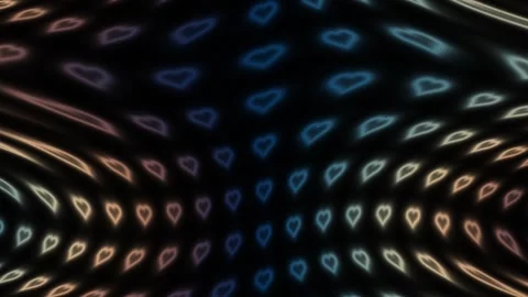 Colorful heart patterns create an abstract background Stock Footage 338226998