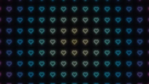 Colorful heart patterns create a mood of love and warmth Stock Footage 338225494