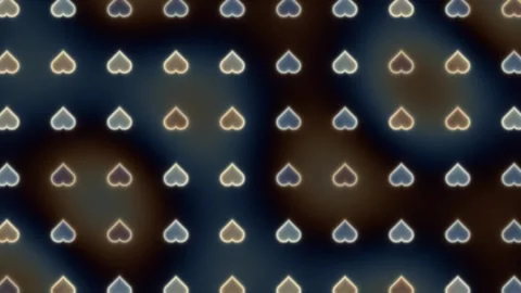 Colorful heart patterns fill the background in a lively Stock Footage 338011752