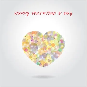 Colorful heart shape on gradient background Stock Illustration