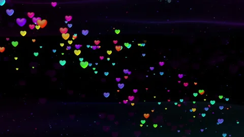 Colorful Heart space background ShC Stock Footage 267320914